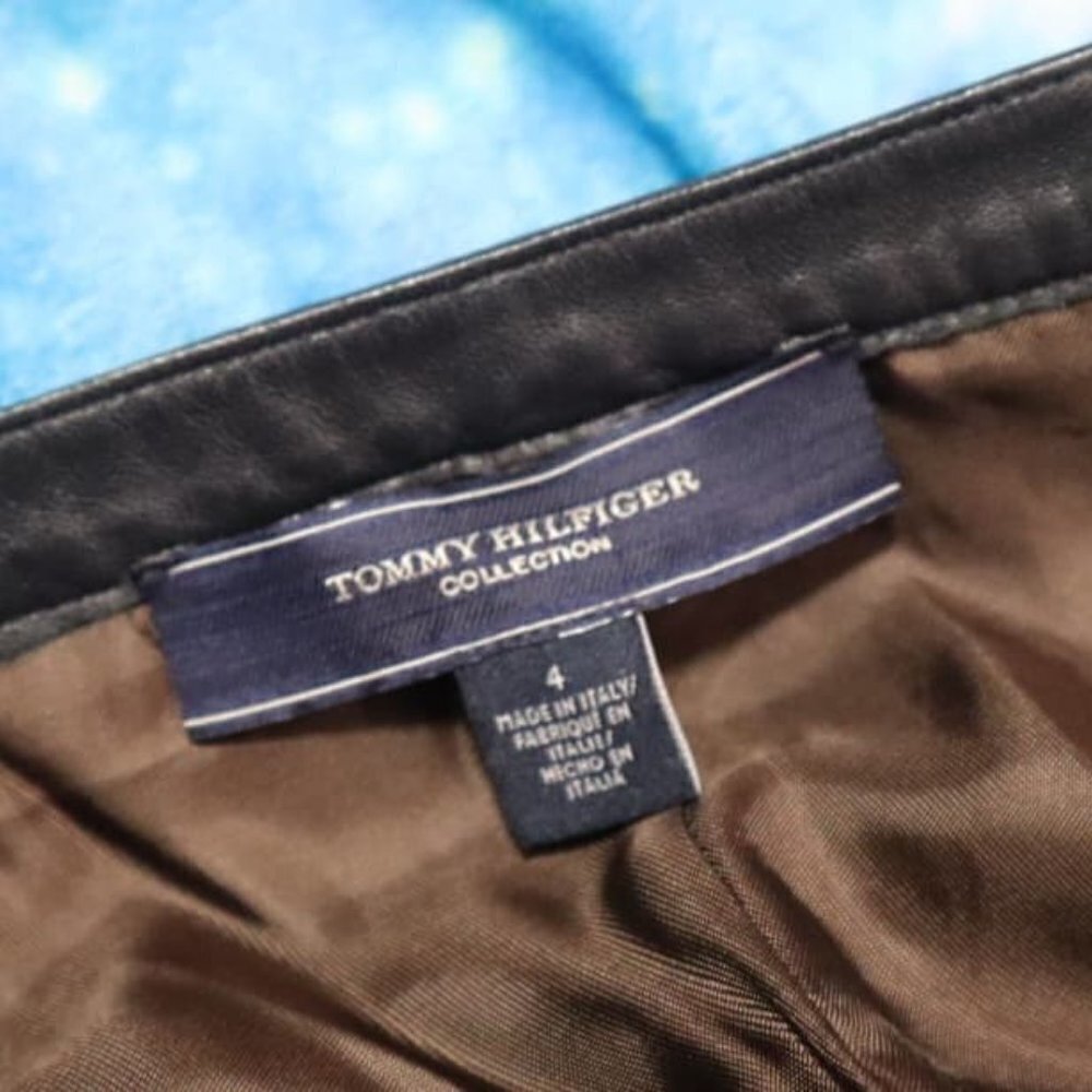 RUNWAY FW2012 Sz 4 Tommy Hilfiger Quilted Leather Skirt Two-Tone Leather Autumn - Picture 2 of 16